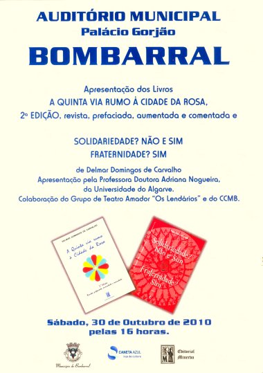 cartaz sobre a apresentao de livros